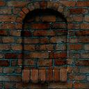 Red brick with alcove
