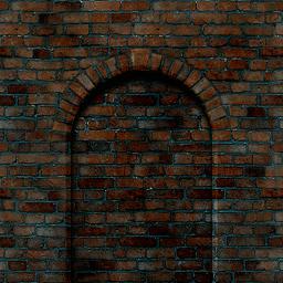 Red brick archway