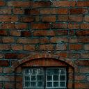 Red brick with basement window